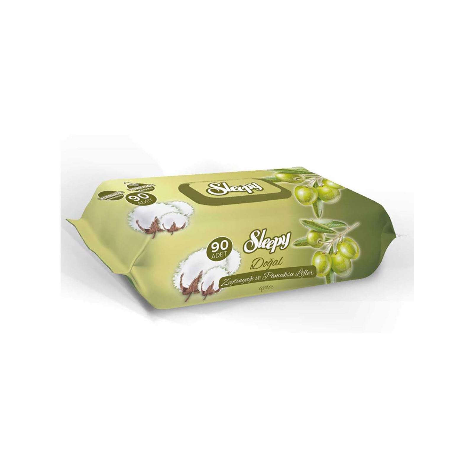 Sleepy 90 Lı Islak Havlu Pamuk Ve Zeytin*24