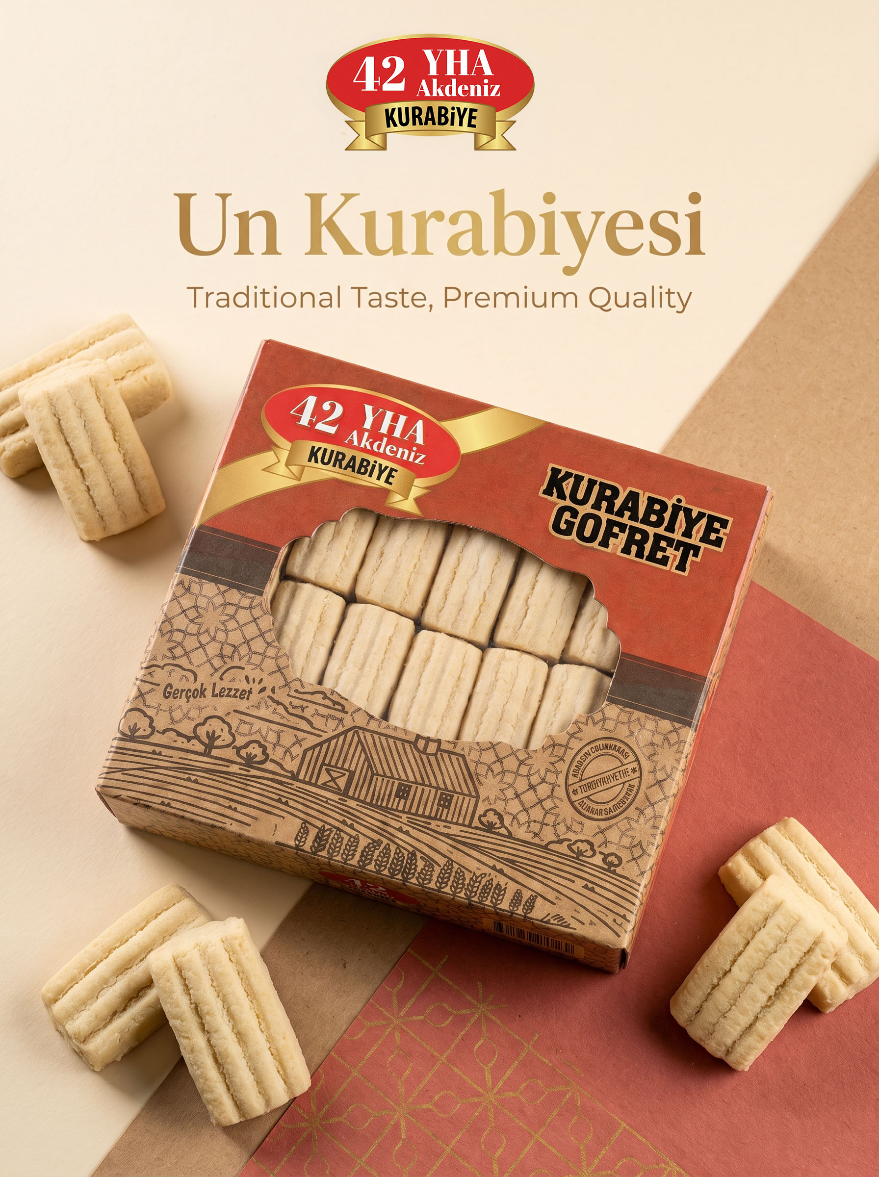 42 AKDENİZ PASTA 800 GR*5  UN KURABİYE