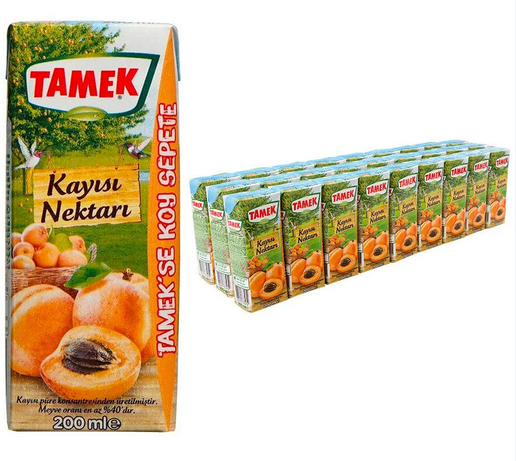 Tamek Meyve Suyu Kayısı 200 ML*27