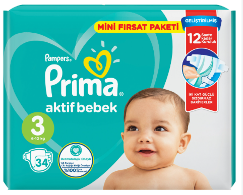 Prima Standart 3 Beden (6 - 10) 34 Adet *3 toptan fiyat