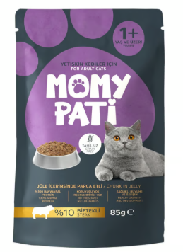 MOMYPATİ KEDİ MAMASI 85 GR*24 BİFTEKLİ toptan fiyat