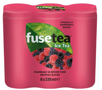 FUSE TEA TENEKE FRAMBUAZ VE BÖĞÜRTLEN 330 ML*24