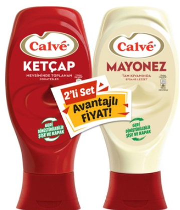 Calve Tatlı Ketcap & Mayonez 2 Li Set*8 toptan fiyat